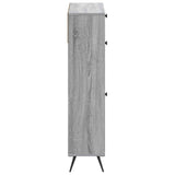 Shoe Cabinet BREDA 78 x 24 x 103 cm Engineered Wood Grey Sonoma 897541