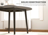 Folding Dining Table for 4, Round Drop Leaf Table, Modern Space Saving Small Kitchen Table with Wood T3398P343259