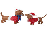 Set of 2 Lighted Dachshund Dog Christmas Decorations, Pre-lit Holiday Decor with 115 Warm White LED 39933410