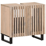 2 Piece Bathroom Furniture Set Solid Wood Mango 3217100