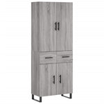 Highboard Grey Sonoma 69.5x34x180 cm Engineered Wood 3198175