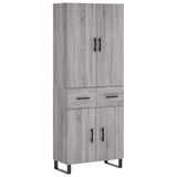 Highboard Grey Sonoma 69.5x34x180 cm Engineered Wood 3198175