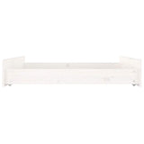Bed Drawers 2 pcs White Solid Wood Pine 814985