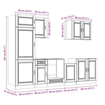 ZNTS 7 Piece Kitchen Cabinet Set Kalmar White Engineered Wood 3314781