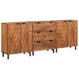 Sideboard 3 pcs Acacia Brown Finish 60 x 33 x 75 cm 3310035