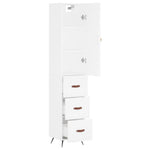 Highboard White 34.5x34x180 cm Engineered Wood 3198825
