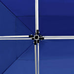 Professional Folding Party Tent with Walls Aluminium 4.5x3 m Blue 45497