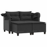 Garden Sofa Black 365781