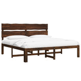 Double Bed Frame with Headboard ROSTOCK Dark Brown 180 x 200 cm 3405494