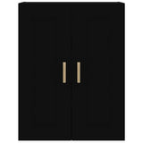 Wall Cabinet Black 69.5x32.5x90 cm Engineered Wood 812295