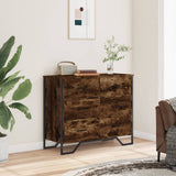 Chest of Drawers Smoked Oak 91x35.5x74.5 cm Engineered wood 3295304