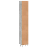 Bathroom Cabinet Concrete Grey 30x30x190 cm Engineered Wood 831536