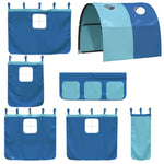 Kids' Loft Bed with Tunnel Blue 80x200 cm Solid Wood Pine 3309099
