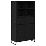 Sideboard 2 pcs Black Oak 81 x 36 x 150.5 cm Engineered Wood 3403034