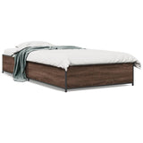 Bed Frame without Mattress Brown Oak 100x200 cm 845110