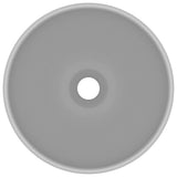 146971 Luxury Bathroom Basin Round Matt Light Grey 32,5x14 cm Ceramic