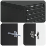 TV Cabinet Black Engineered Wood 896896