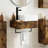 Wall-Mounted Wash Basin Smoked Oak 53 x 35 x 39 cm 890213