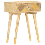 ZNTS Bedside Cabinet 43x30x58 cm Solid Mango Wood 285857