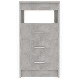 Drawer Cabinet Concrete Grey 40x50x76 cm Engineered Wood 801809