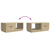 Coffee Table Sonoma Oak 90 x 50 x 37 cm Engineered Wood 895417