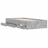 Bed Frame with Storage Grey Sonoma 80 x 200 cm Engineered Wood 3429609