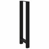 Bar Table Legs Black 2 pcs 50x cm Steel 4013352