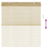 Roller Blind Natural 130 x 160 cm Bamboo 42039692