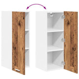Hanging Cabinet with Storage Old Wood and White 30 x 31 x 80 cm 884254