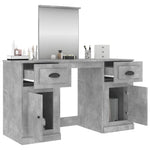 Dressing Table with Mirror Concrete Grey 130x50x132.5 cm 3185339