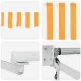Electric Retractable Awning Yellow and White 3 x 2 m 3419875
