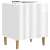 Bedside Cabinet High Gloss White 43 x 34.5 x 50 cm 894573