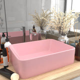 Luxury Wash Basin Matt Pink 41x30x12 cm Ceramic 147043