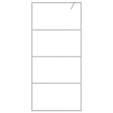 Walk-in Shower Wall Silver 90x195 cm Clear ESG Glass 152136