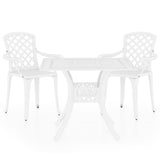 Bistro Set White Cast aluminium Standard Durable Bistro Set 3070588