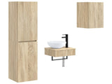 Bathroom Furniture Set 3 pcs Sonoma Oak 33 x 34.5 x 160 cm 3406045