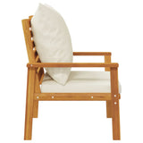 Garden Sofa Chair 2pcs with Cushion Solid Wood Acacia 366375