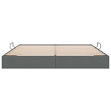 Storage Bed with Mattress Dark Grey 200 x 200 cm Fabric 3370035