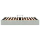 Storage Bed with Mattress Light Grey 120 x 200 cm Velvet 3370082