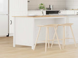 Kitchen Islands HILL White 112 x 66 x 90 cm Solid Pine Wood 42025036