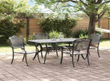 Garden Dining Set 5 pcs Black Aluminium 3334661