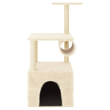 Cat Tree with Sisal Scratching Posts Cream 109.5 cm 172058