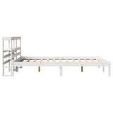 Bed Frame without Mattress White 140x190 cm Solid Wood Pine 3305715