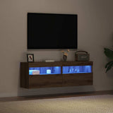 TV Wall Cabinet with LED 2 pcs Artisan oak 60 x 30 x 40 cm 862209