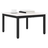 Coffee Table White 60 x 60 x 36 cm Solid Pine Wood 892760