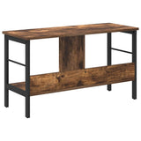 Bookshelf 2-Tier 82 x 32 x 47 cm Engineered Wood Smoked Oak 884002