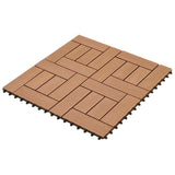 22 pcs Decking Tiles 30x30 cm 2 sqm WPC Black 277798