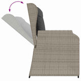Garden Bench Light Grey Poly Rattan 3394454