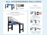 5 in 1 Multi Games Table Combo Sports Game Table for Kids, Mini Pool Table, Table Tennis Table, T3398P349131