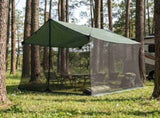 Camping Tarp with Mesh Walls Army Green 270 x 210 x 210 cm 42028570